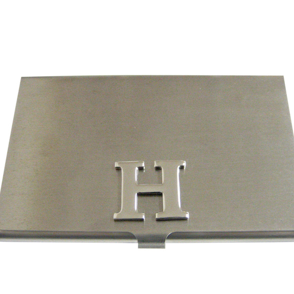 Amazon.com: Jess and Jessica Metal Letter H, Monogram  Letter H Monogram Business Card Holder